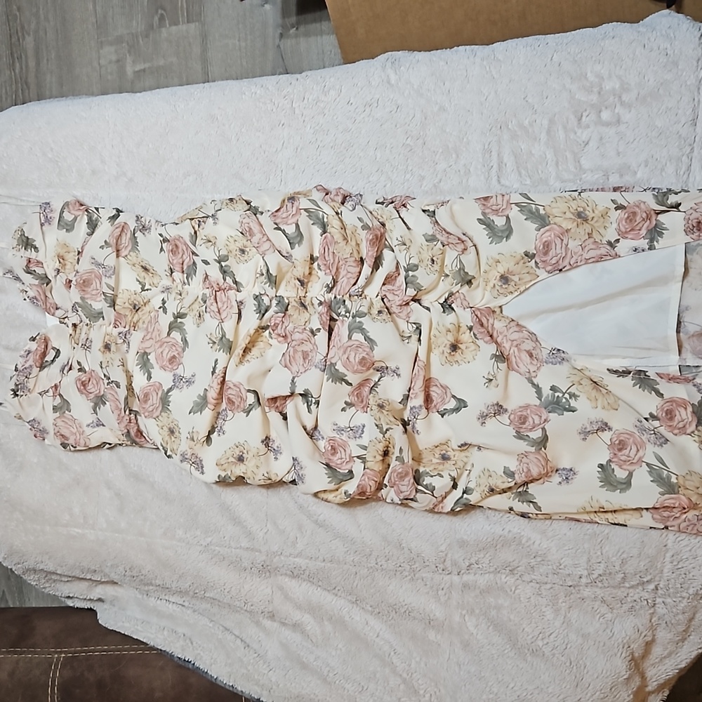 Floral Ruched Dress
